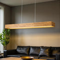 Wood Pendant Light - Handmade Wood Linear Ceiling Lamp - Home Decor Lighting - Light Fixture for Dining Room, Kitchen Island or Living Room