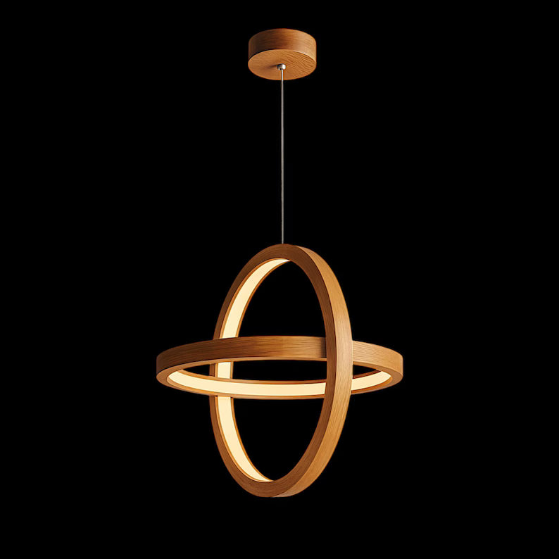 Handmade Wood Pendant Light - Wood Ceiling Lamp - Light Fixture for Dining Room, Kitchen Island or Living Room - Home Decor Lighting